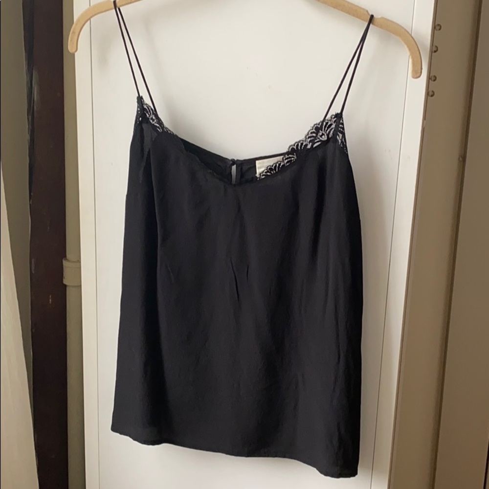 Sézane silk tank 34 black